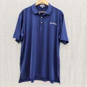 Peter Millar Summer Comfort Polo Shirt Mens XL Blue Jeld Wen Logo Performance